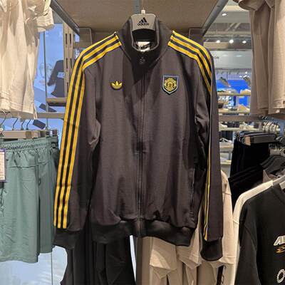 阿迪达斯三叶草25款男子曼联足球外套运动针织夹克KC2810 KA0633