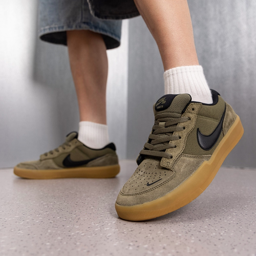 NIKE耐克男鞋复古绿SB FORCE 58低帮运动鞋复古滑板鞋IQ8398-200