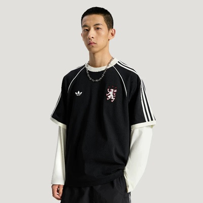阿迪达斯三叶草男子时尚百搭舒适运动休闲短袖T恤KY2197 KY2196