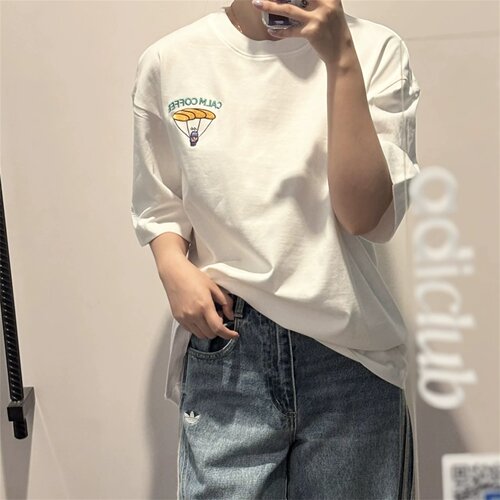阿迪达斯男女 BLOCKED SS 运动休闲短袖T恤KY5737 KY5738