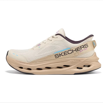 Skechers斯凯奇26春新款舒适时尚防滑跑步鞋女休闲鞋 129400/NAT