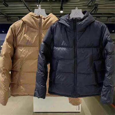 阿迪达斯Adidas运动羽绒服男女同款连帽保暖防风防水外套JV6187