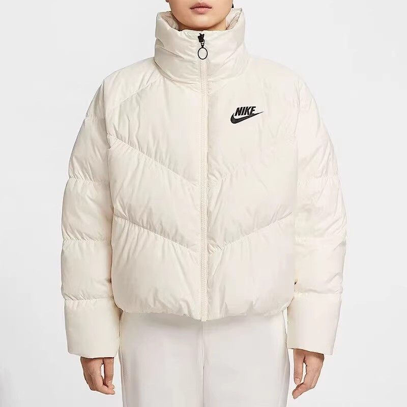 NIKE/耐克女2025简约舒适日常休闲保暖短款立领羽绒服IB2964-110