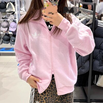 阿迪达斯三叶草经典logo三条纹运动健身夹克外套 KS7778 KS0428