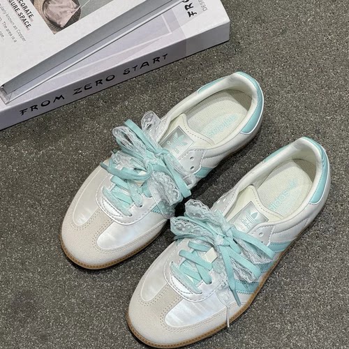 阿迪达斯三叶草女子SAMBA芭蕾风德训鞋休闲板鞋 KJ4305 KJ4304
