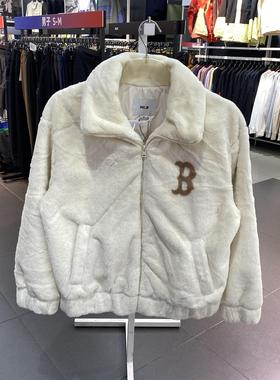 MLB男女装NY羊羔绒摇粒绒运动保暖外套夹克3AJPF0216 3AFDV0236