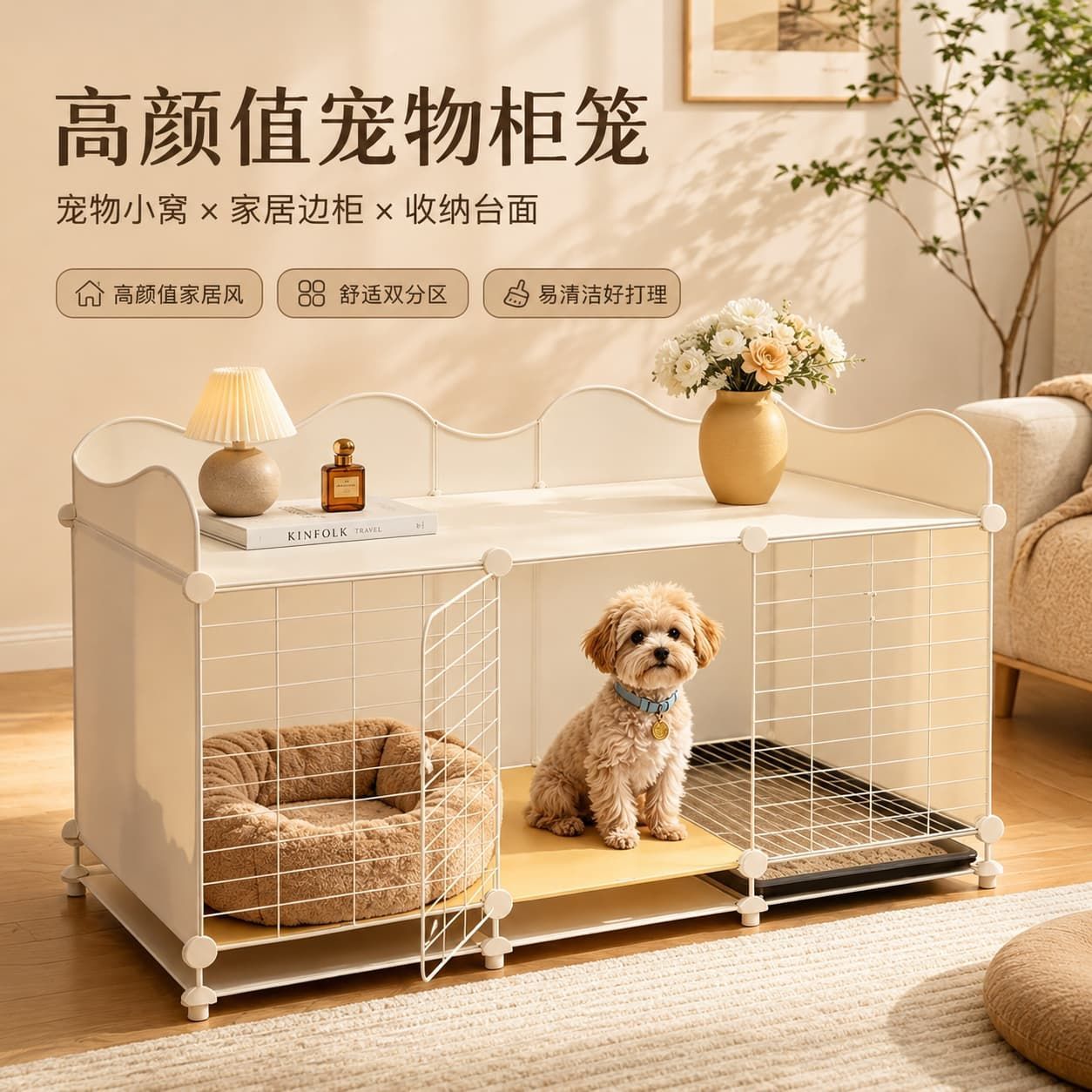 小狗笼子小型犬带厕所分离狗窝