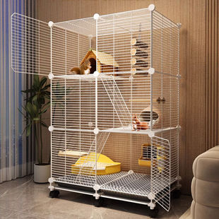 三层超大松鼠笼子专用龙猫笼子特大号柜笼蜜袋鼯花枝鼠加密饲养笼