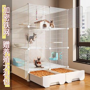 三层超大松鼠笼子专用龙猫笼子特大号柜笼蜜袋鼯花枝鼠加密饲养笼