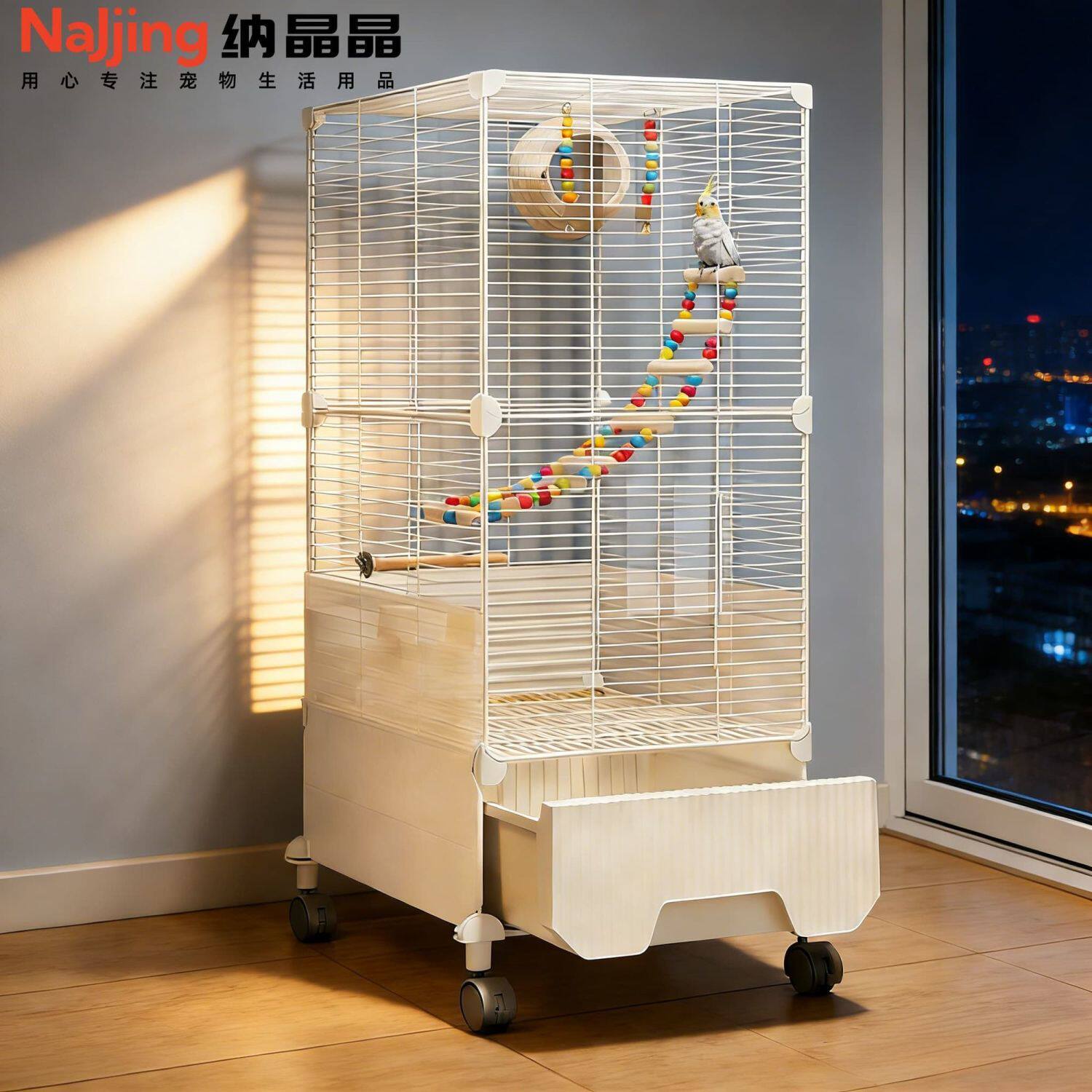 新型防溅鸟笼子鹦鹉专用大号