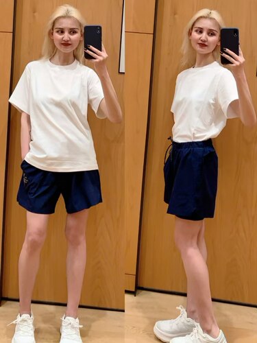 L*U库存面料All Yours同款短袖夏女匹马棉宽松透气休闲运动t恤