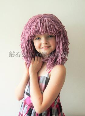 纯手工女秋冬毛线针织大小帽子