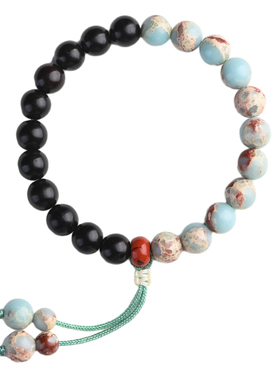 SOGOODSOUL 寿山石手链男简约手串木质文艺民族风复古潮男女款