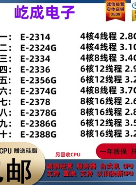 E-2314 2324G 2334 2336 2356G 2374 2378 2378G 2386G 2388G CPU