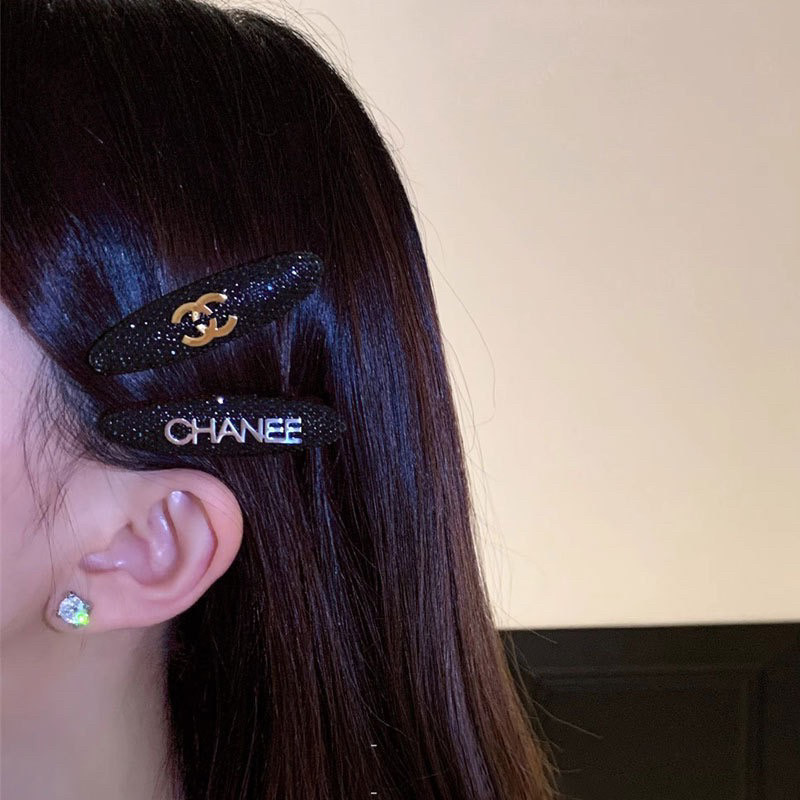 新款精致满钻侧边夹轻奢新款水钻发夹名媛小香简约刘海发卡冷淡风