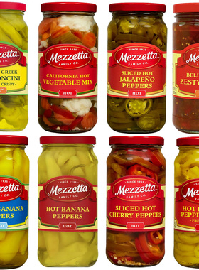 473ml美国棒约翰同款美瑞嗒泡椒切片辣椒Mezzetta Sliced Peppers