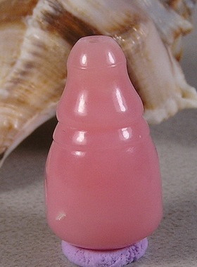 3A级纯天然1.3粉澳宝 粉欧泊 一体三通 佛头 佛珠配件