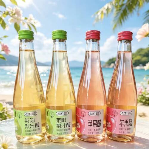 和丝露苹果醋莱阳梨醋330ml*15瓶经典饮品发酵瓶装酸甜饮品