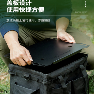 工业周转箱改户外露营桌加厚拓展板车载储物茶桌收纳折叠腿侧板