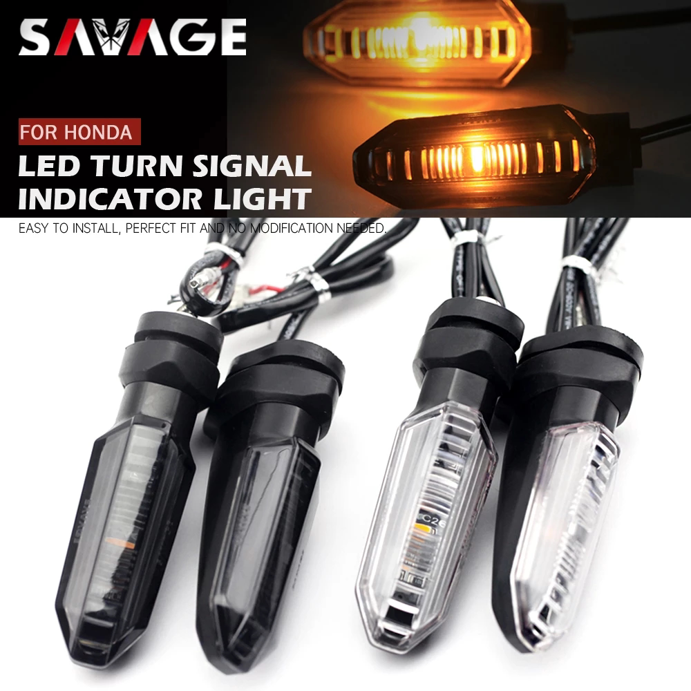 适用本田CB500X 500F CBR50R摩托车前后转向灯改装LED方向灯配件