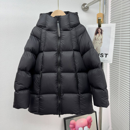 女童加厚中长款羽绒服90白鸭绒