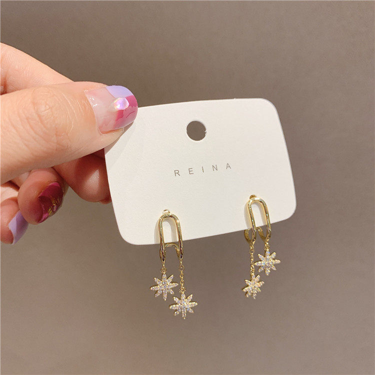 925银针韩国东大门闪钻芒星流苏耳环网红精致气质耳饰女耳坠潮,户外/登山/野营/旅行用品,旅行发卡,淘宝优惠券,粉丝福利购,淘宝优惠卷