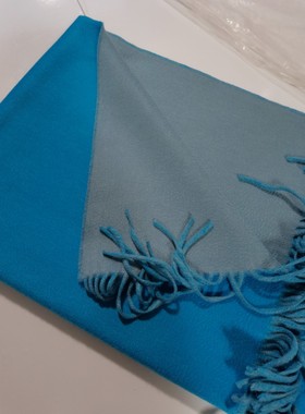 2025 奢侈品  双面加厚CASHMERE山羊绒围巾披肩/水波纹秋冬女