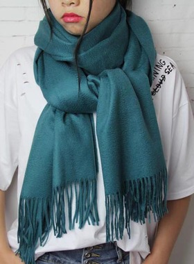 绒中贵族/CASHMERE60支精纺加厚超细牛奶绒羊绒围巾披肩/小众独享