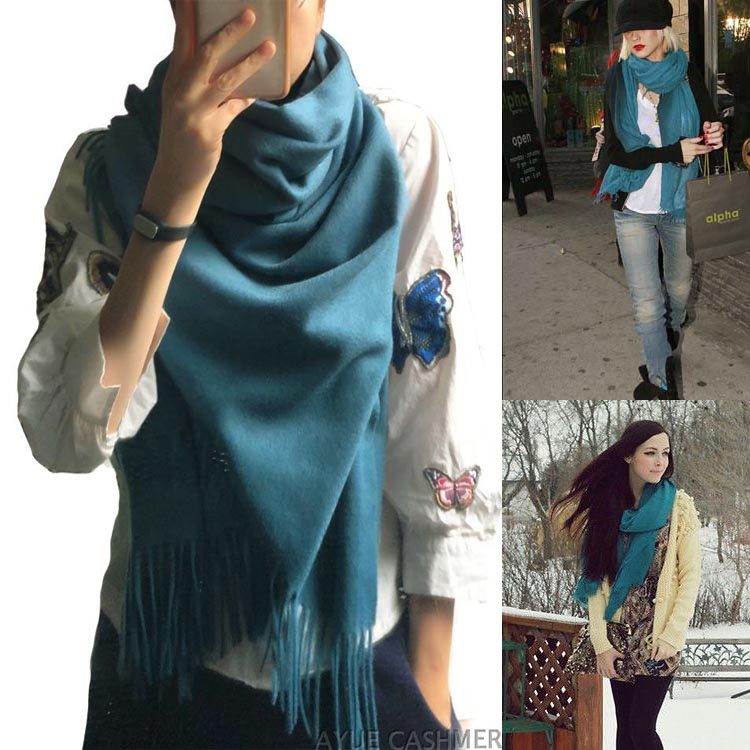 2025年大美孔雀蓝 秋冬加厚羊毛羊绒披肩围巾女士特价,服饰配件/皮带/帽子/围巾,围巾/丝巾/披肩,淘宝优惠券,粉丝福利购,淘宝优惠卷