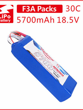 富力电池Redzone lipo 30C 5700mAh 18.5V F3A轻量版电池组5S电池