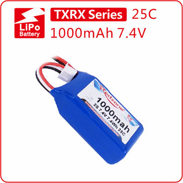 富力电池 Redzone lipo 25C 1000mAh 7.4V 发射接收电池JR插头2S