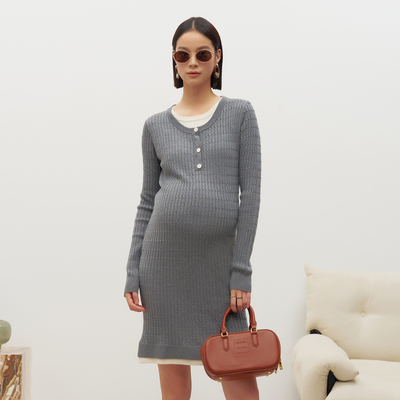 BELLYWEAR高级感假两件针织裙