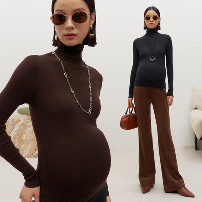 BELLYWEAR基础百搭全羊毛打底衫