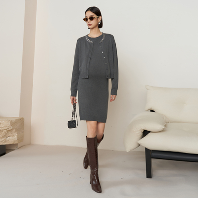 BELLYWEAR高级感针织开衫套装