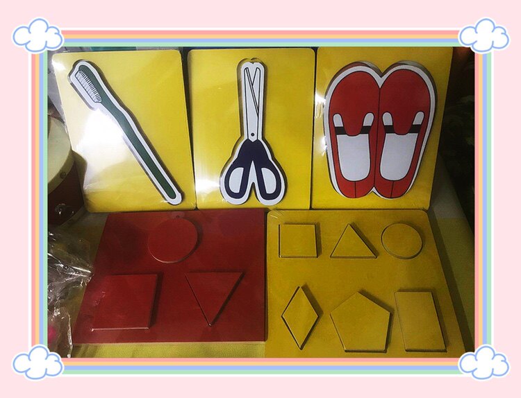 拼图 鞋子剪刀牙刷三形板六形板