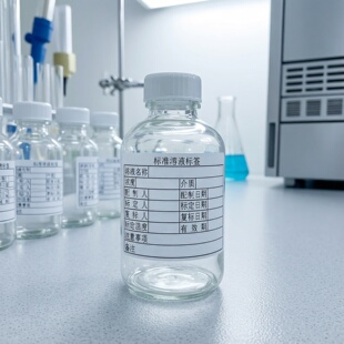 标准溶液标签实验室试验化学溶液配制检测贴纸溶剂玻璃瓶贴不干胶