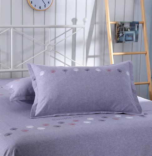 纯棉加厚枕套一对磨毛单人