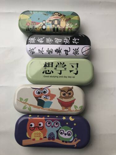 烤漆马口铁盒眼镜盒近视镜盒可爱韩国学生用眼镜盒