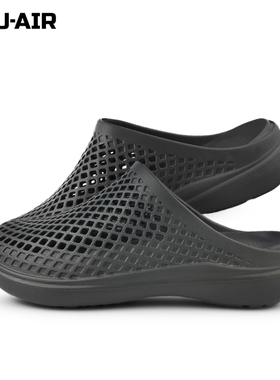 日本SQU-AIR蜂巢洞洞鞋厚底超轻防水透气户外情侣穿搭包头半拖鞋