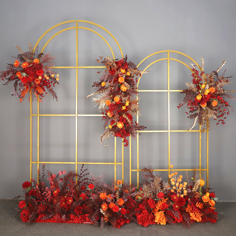 新款婚庆铁艺拱门舞台屏风婚礼布置装饰迎宾区摆件橱窗花架道具