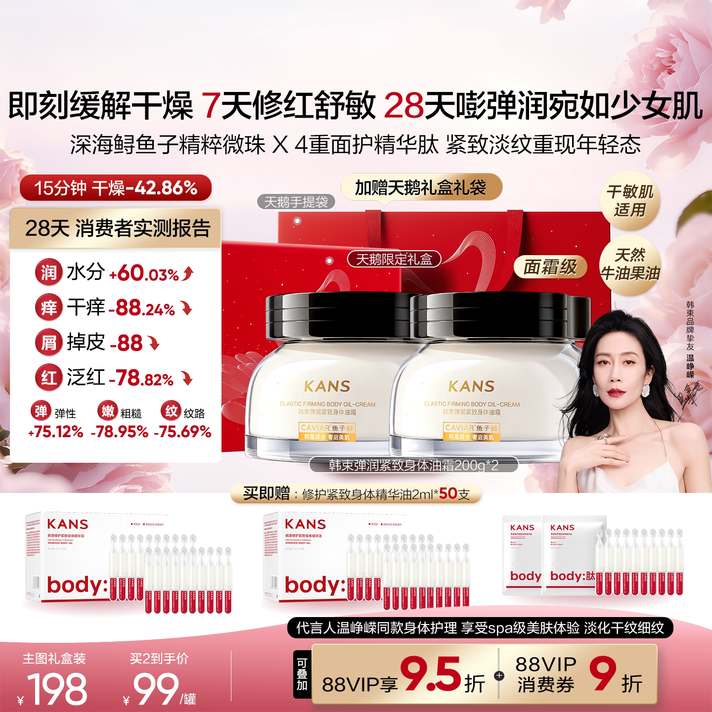 韩束秋冬滋润高保湿身体乳礼盒