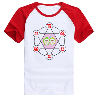 12星座天蝎座纯棉圆领短袖T恤礼物青春流行宽松卡通动漫印花衣服