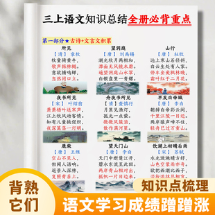 小学新版语文三年级二四五上册必背知识点总结重点高频必考点总结