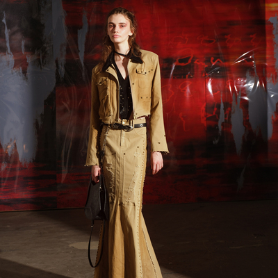 NN-NORTH NODE “秋叶的凝结”牛仔套装 牛仔短外套+牛仔鱼尾裙