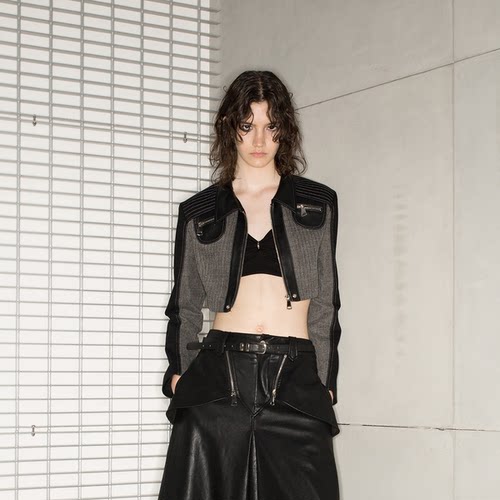 NORTH NODE原创设计拼接短外套夹克辣妹短款拼接小外套