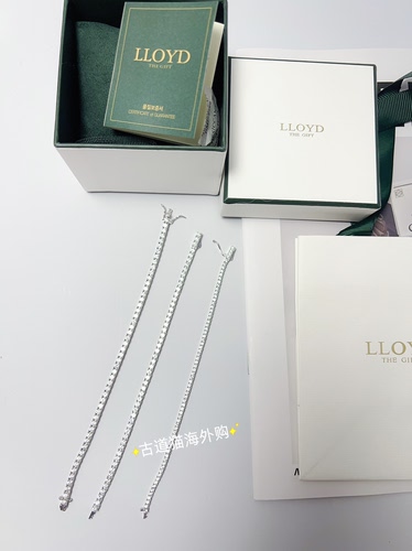 现货韩国LLOYD 铜镀银绿松石土耳其原石 网球手链 纯银手链