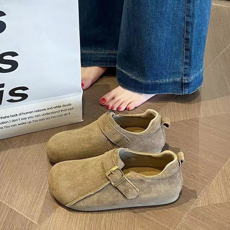 舒适勃肯鞋女懒人一脚蹬2025春秋季新款时尚百搭平底复古豆豆鞋女,女鞋,时尚休闲鞋,淘宝优惠券,粉丝福利购,淘宝优惠卷