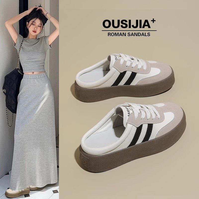 半拖鞋女外穿2025春秋季新款厚底包头拖鞋懒人一脚蹬鞋子鞋子女款,女鞋,其他拖鞋,淘宝优惠券,粉丝福利购,淘宝优惠卷