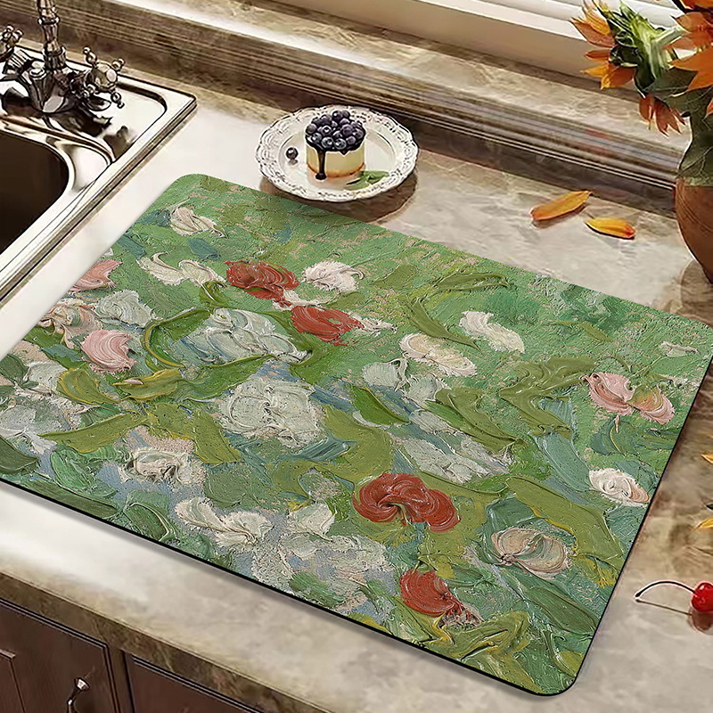 防烫硅藻泥隔热碗盘北欧风茶桌垫