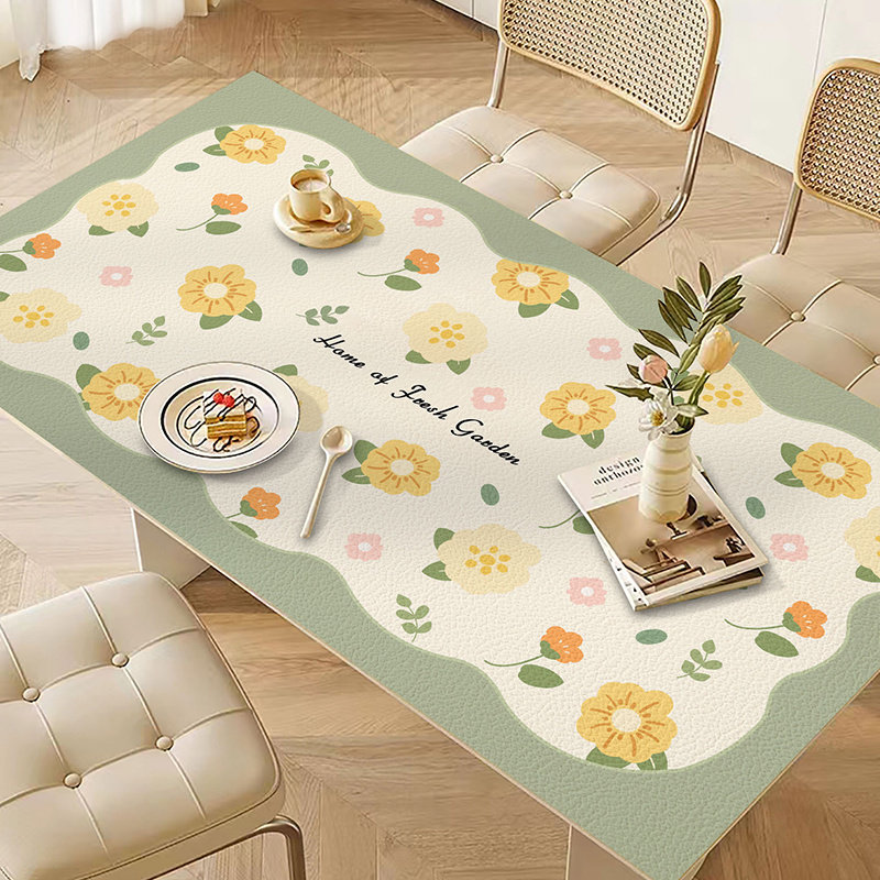 现代简约皮革餐桌垫防水防油免洗餐垫学生学习桌面保护防烫桌布